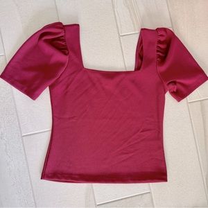 Club Monaco Puff Sleeve Square Neck Top, size M